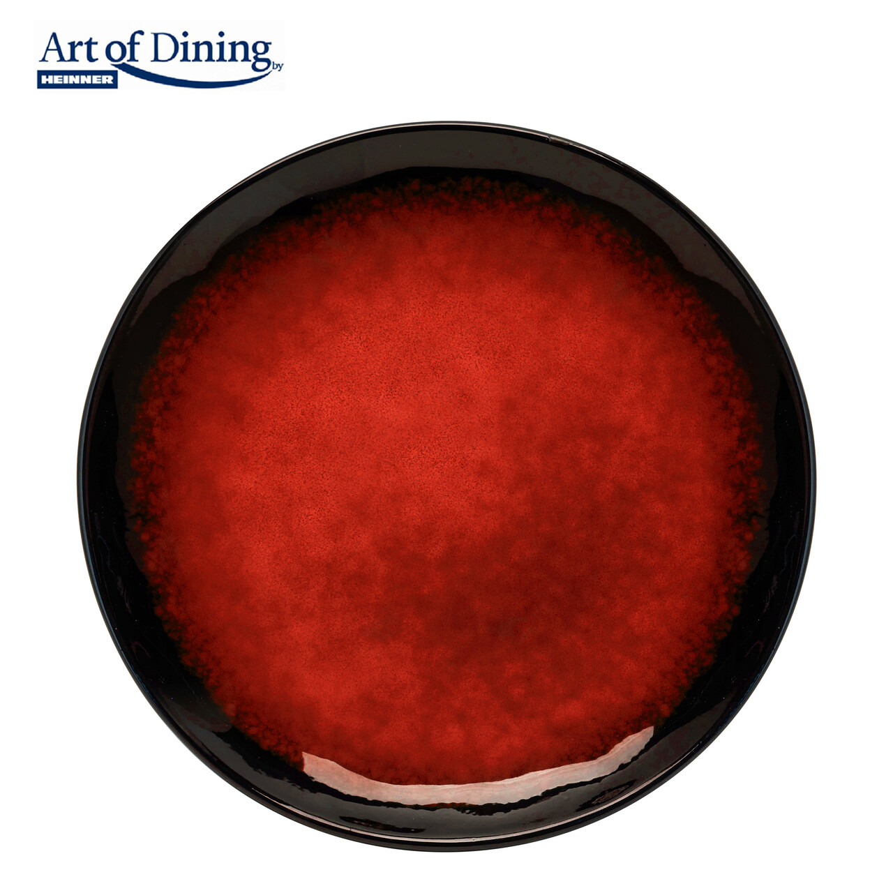 Set 6 farfurii pentru desert Vulcano, Art of Dining by Heinner, 20 cm, ceramica, rosu/negru - imagine 3